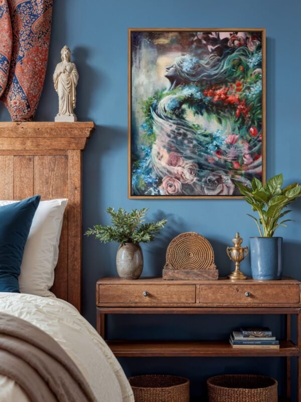 bringer of spring oil painting in bedroom