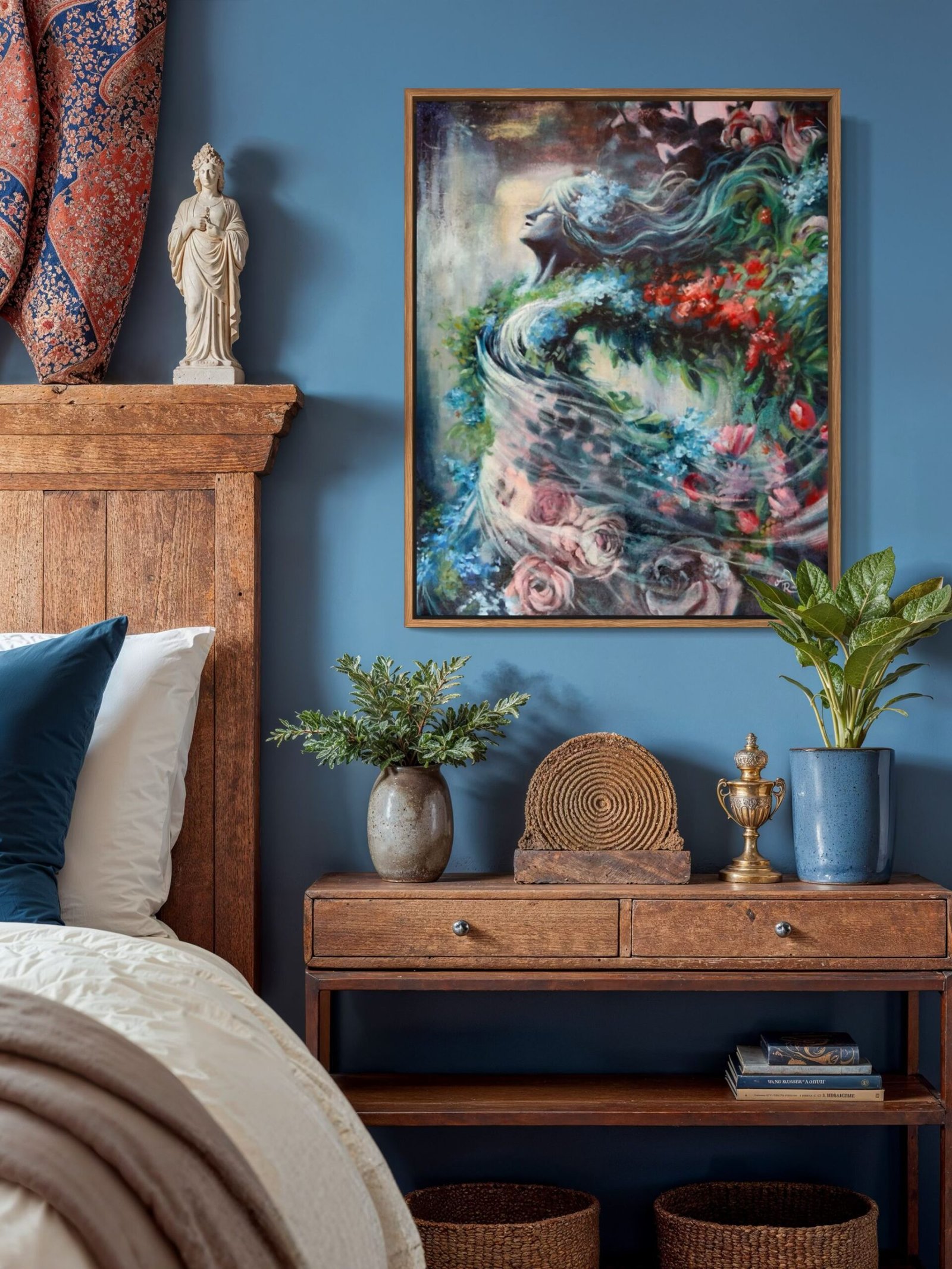 bringer of spring oil painting in bedroom