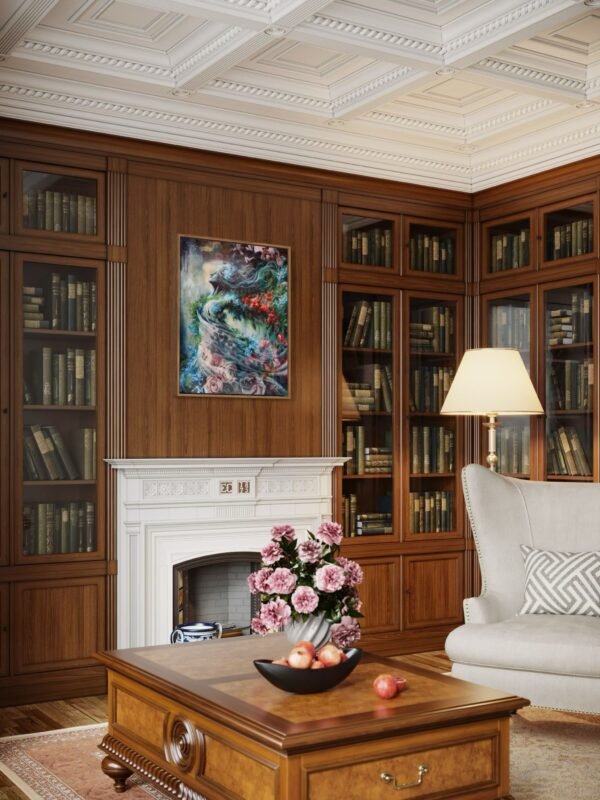 bringer of spring oil painting in room