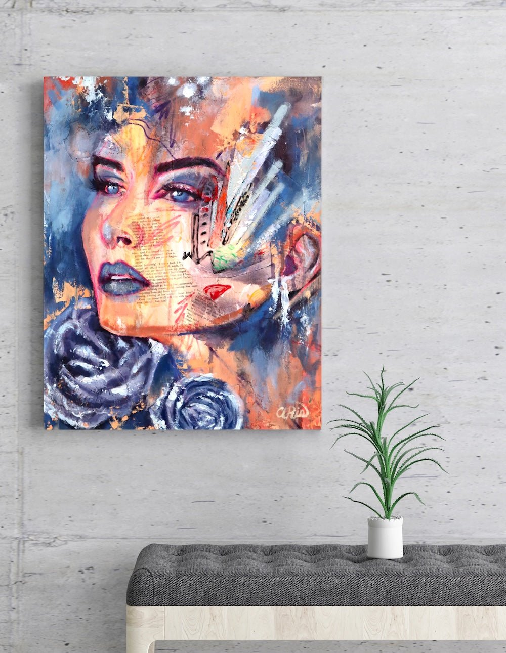 blue divine canvas print