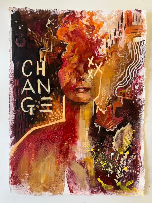 “change” original on paper