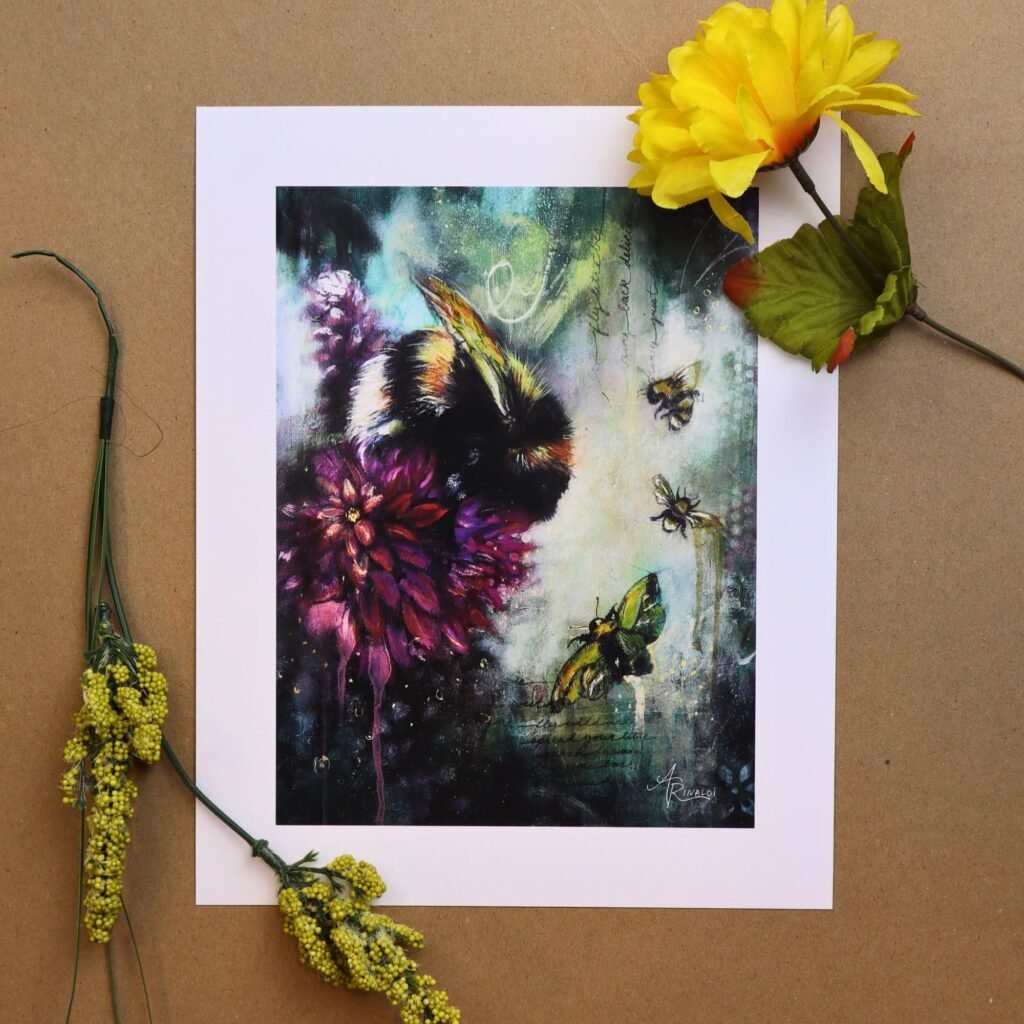 fly little bee fine art print