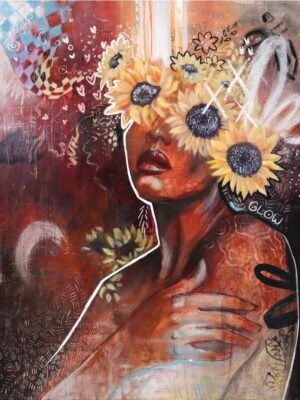 "she glows" original oil painting