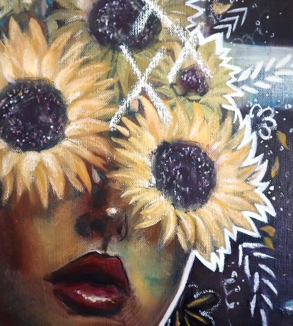 "her bounty overfloweth" original oil painting