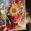 “shine” sunflower portrait painting prayer card