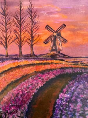 lilac windmill paper study