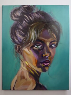 messy bun portrait study