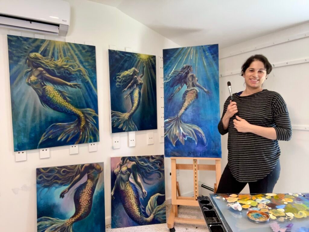 amanda rinaldi with mermaid series