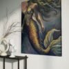 curiosity mermaid painting in room