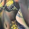 curiosity mermaid large scale painting close up hair