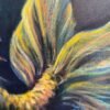 curiosity mermaid large scale painting close up tail fin