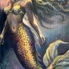 curiosity mermaid oil painting