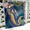 curiosity mermaid oil painting