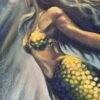 grace large scale mermaid painting close up