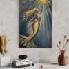 colorful imagination mermaid large painting in room