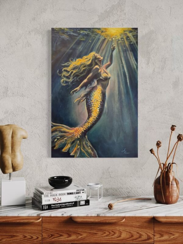 colorful imagination mermaid large painting in room