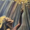 imagination mermaid large painting closeup