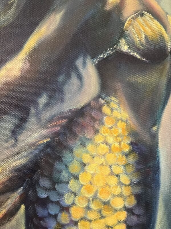 imagination large scale mermaid painting closeup