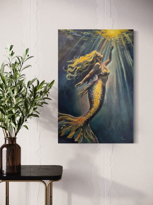 imagination mermaid large painting in room