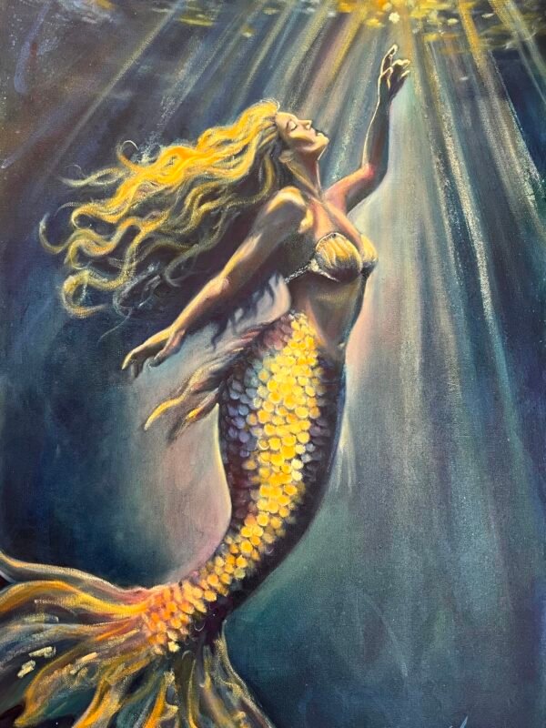 imagination mermaid oil painting