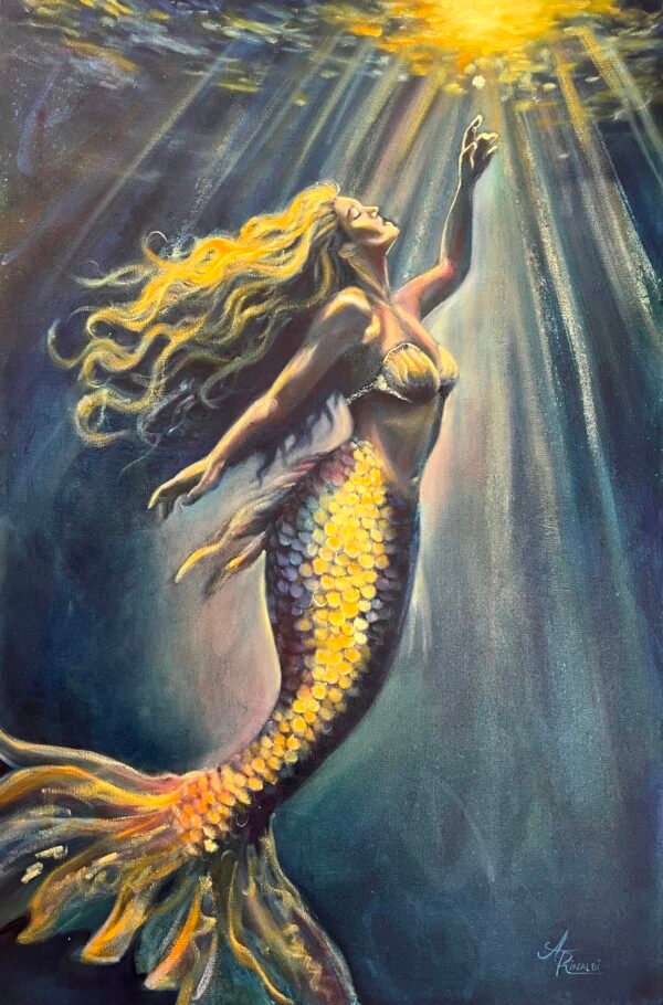 imagination mermaid oil painting