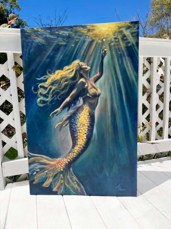 imagination mermaid oil painting