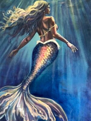 Seek mermaid oil painting
