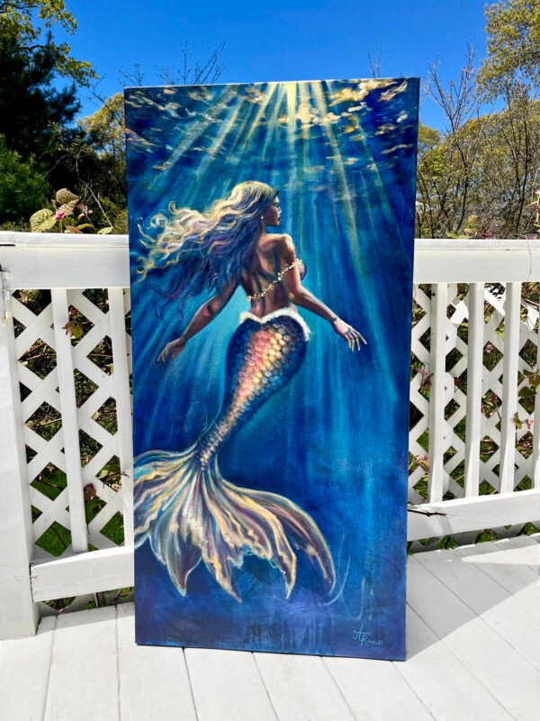 seek oil painting mermaid