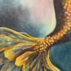 wonder large scale mermaid painting close up tail fin