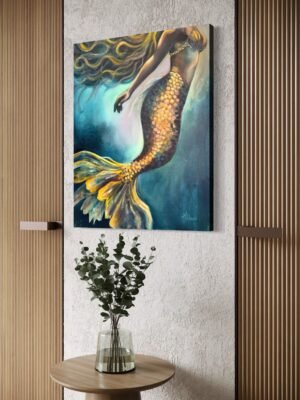wonder large scale mermaid painting in room