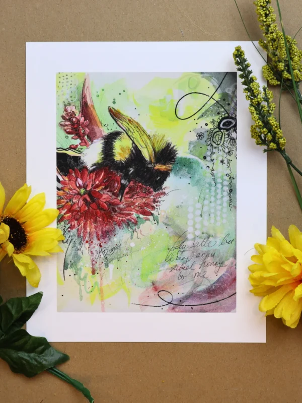 fly little bee watercolor headon copy