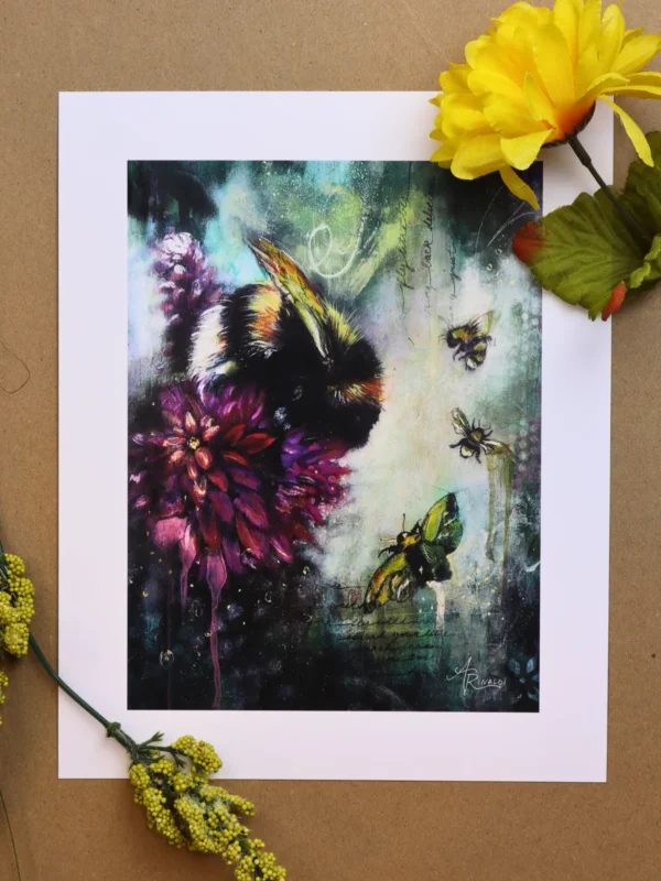 fly little bee canvas headon print copy